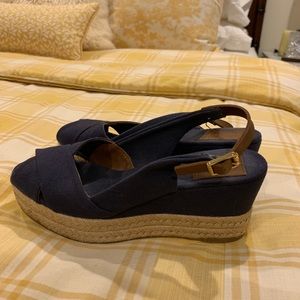 Navy espadrille platform Tory Burch